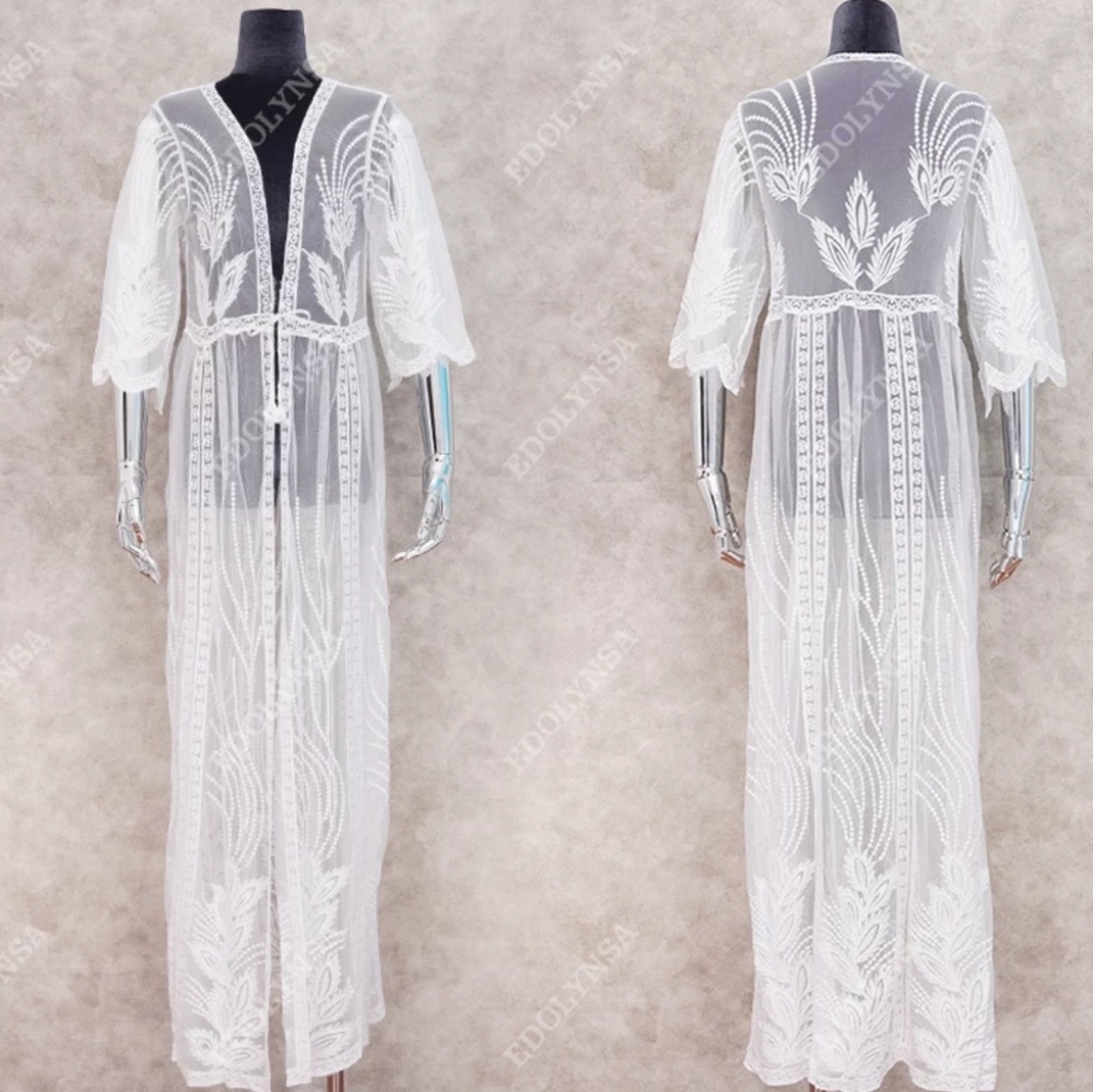 ▪️ Lace  Duster Cover-up. - Picture 6 of 6